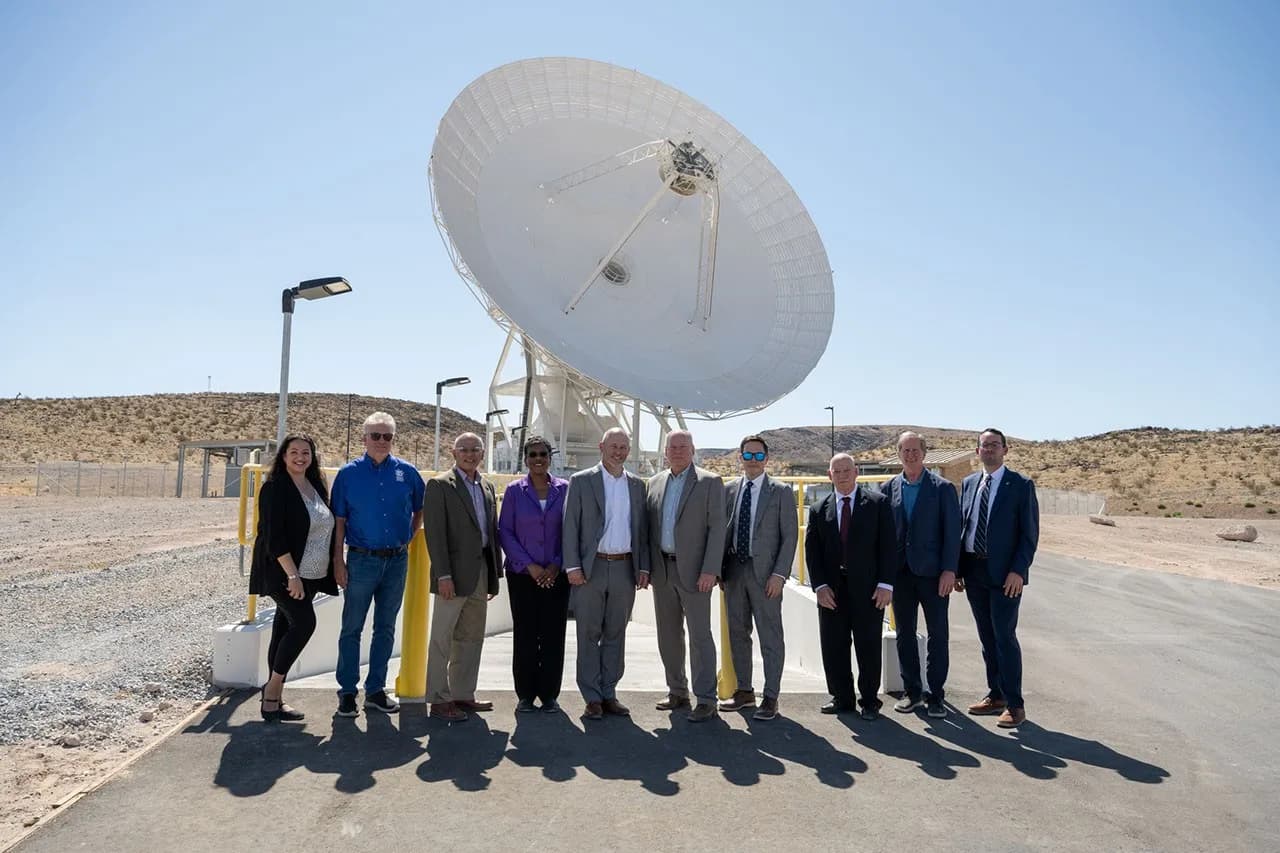 NASA Cuts Ribbon on Deep Space Station 23 at Goldstone
